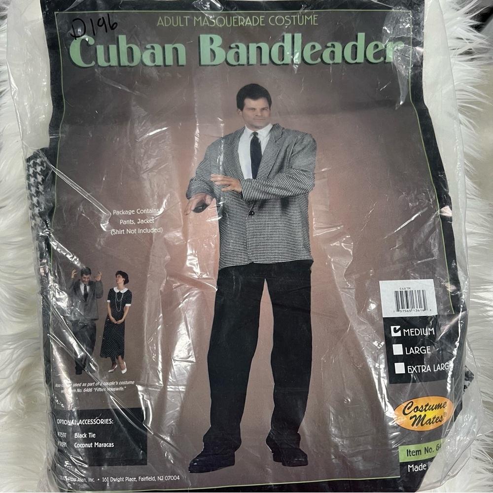 Cuban Bandleader Costume Ricky Ricardo I love Lucy Desi Arnaz Halloween NEW M